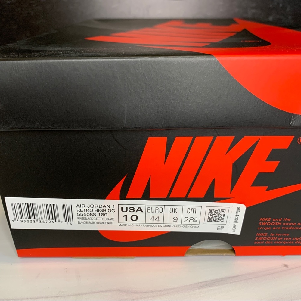 ⛔️SOLD⛔️ Nike Air Jordan 1 High OG Electro Orange - Picture 13 of 14